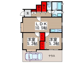 間取図 ＢＬＵＥ　ＭＯＯＮ