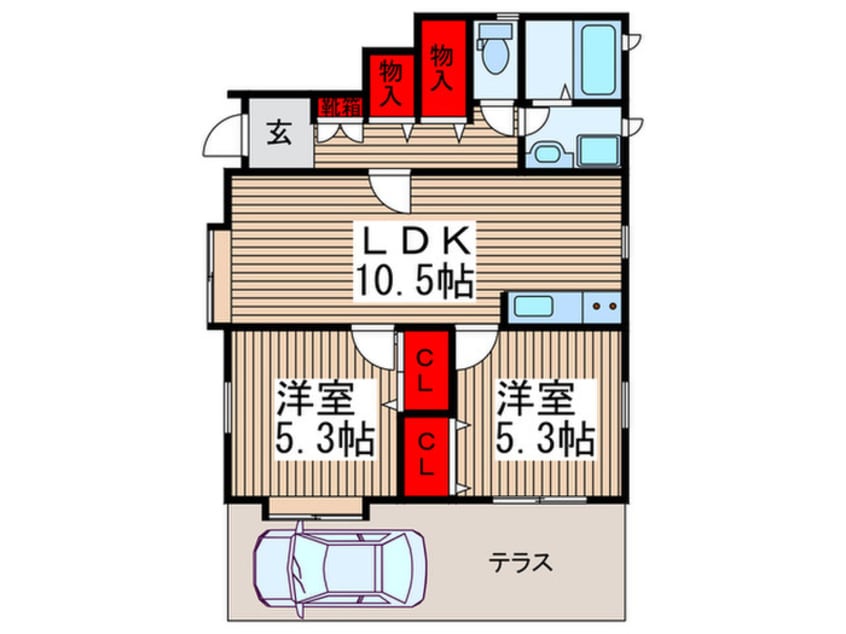 間取図 ＢＬＵＥ　ＭＯＯＮ