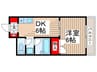 第２コ－スタルビル 1DKの間取り