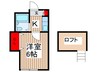 プラムガーデン 1Kの間取り