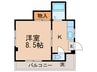 セントラル志村 1Kの間取り