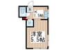 メゾンＦⅡ 1Kの間取り