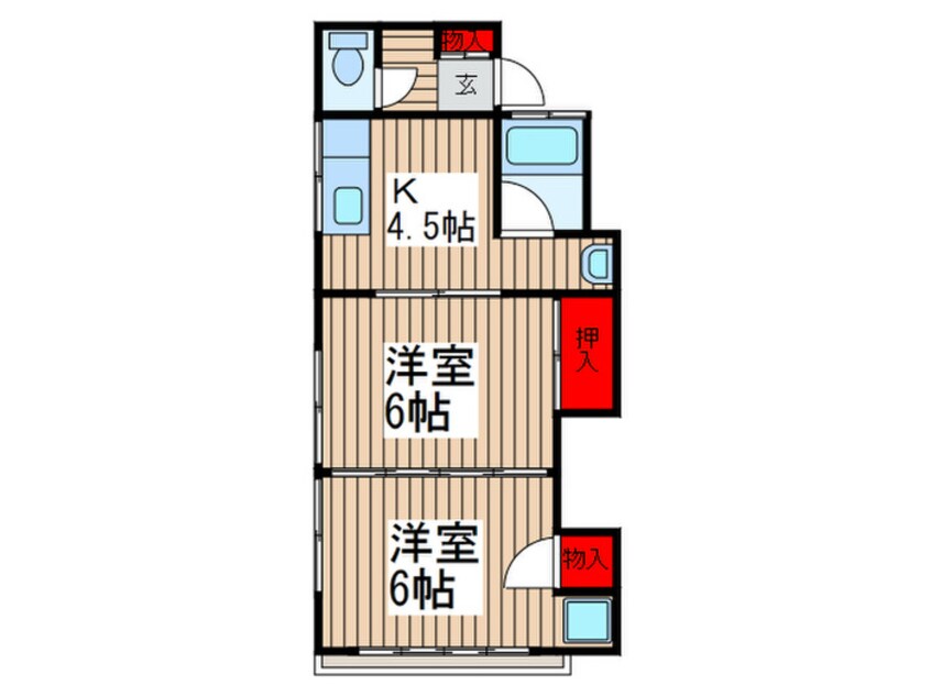 間取図 第二原コーポ