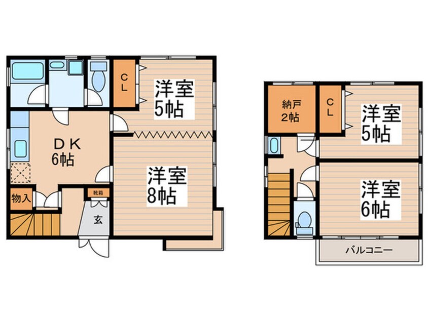 間取図 北町一丁目貸家