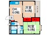 市原マンション 2DKの間取り