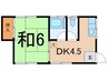 新やなぎ荘 1DKの間取り