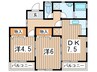 グリーンハウス小川 2DKの間取り