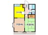 田中ハイツ 2DKの間取り
