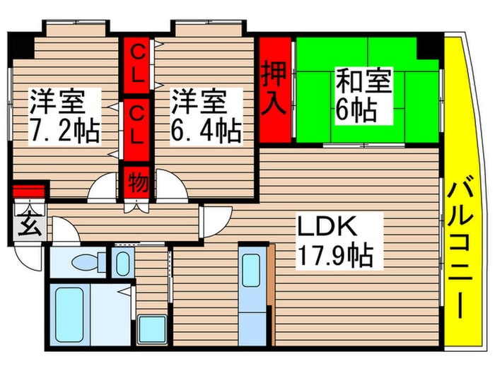 間取り図 ソア－ル八千代中央Ⅰ