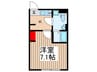 仮)羽沢新築APⅢ 1Kの間取り