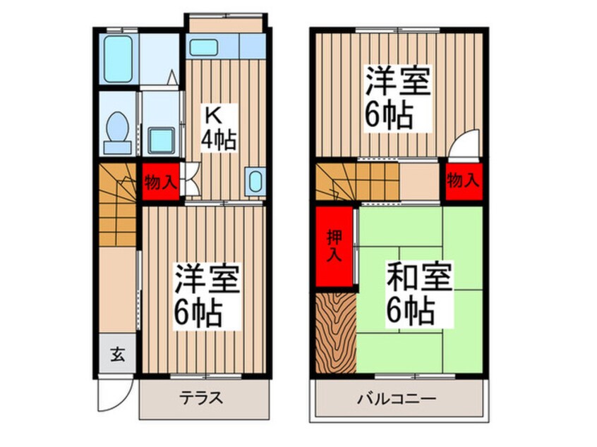 間取図 グレ－スコ－ト吉川　Ｃ棟