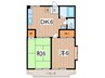 ＣＲＣマンション第２ 2DKの間取り
