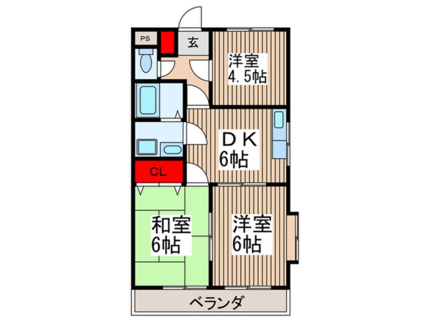 間取図 グリ－ンエイト３号棟