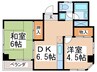 第52シンエイビル 2DKの間取り