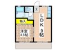 ファミール笠原 1LDKの間取り
