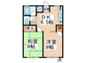 ベルメゾン山口 2DKの間取り