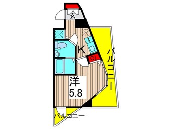 間取図 プレールドューク東京EAST