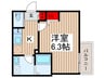 エルシーク南与野 1Kの間取り