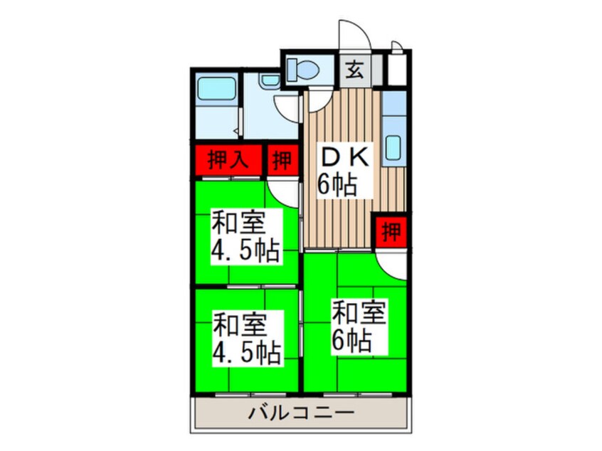 間取図 コーポ安藤