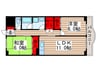 シラカワパレス 2LDKの間取り