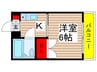 レナジア京成大久保 1Kの間取り