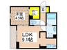 D‘Bless港南中央 1LDKの間取り
