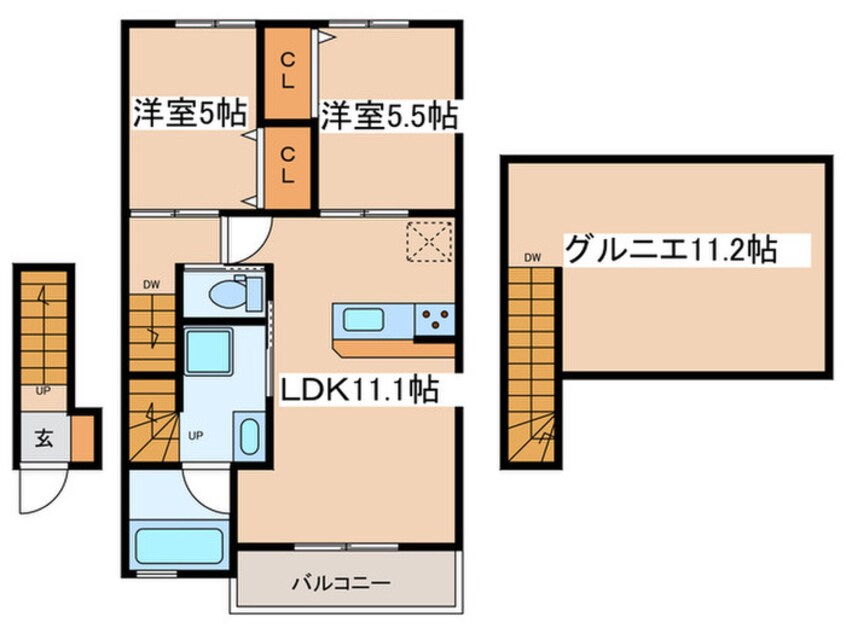 間取図 アルマコート万願寺