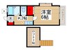 カサフローラ安斎 1Kの間取り
