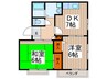 フラット櫛引 2DKの間取り