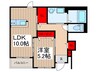 ローズ・ハイム 1LDKの間取り