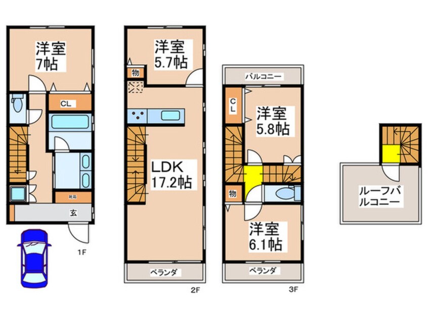 間取図 祖師谷４丁目戸建