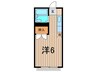 エステ－トピアカワベ 1Rの間取り