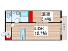 ＢＳ八ケ崎レジデンス 1LDKの間取り