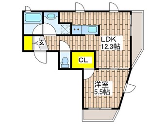 間取図 Cube川名　126