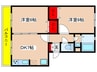 ファミール麻生 2DKの間取り
