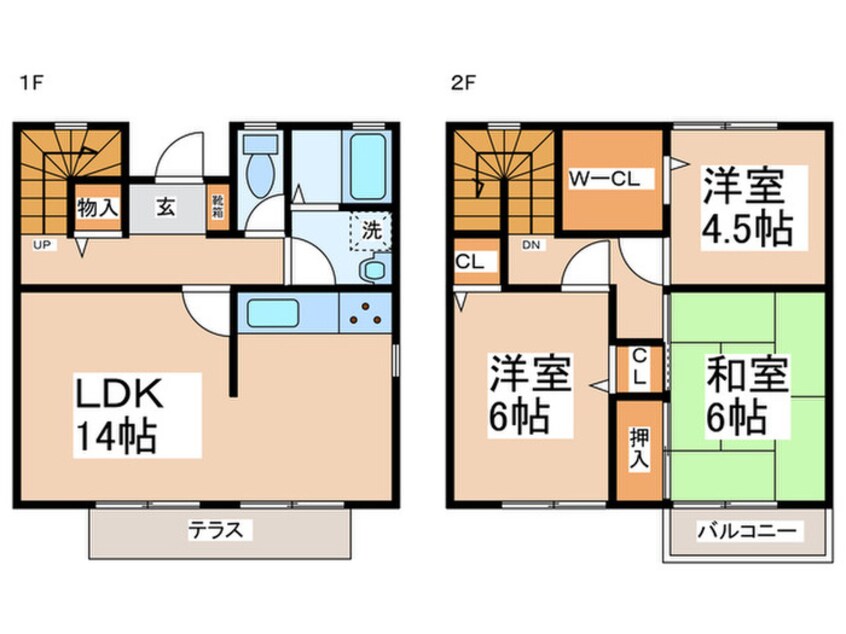 間取図 エコ－ハイツ２号棟