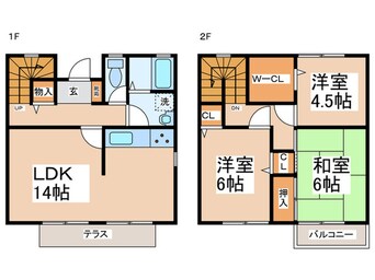 間取図 エコ－ハイツ２号棟