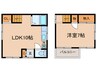 南水元戸建 1LDKの間取り