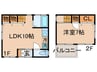 南水元戸建 1LDKの間取り