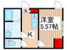カインドネス蕨Ⅴ 1Kの間取り