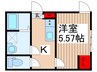 カインドネス蕨Ⅴ 1Kの間取り