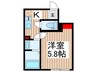 カインドネス蕨Ⅴ 1Kの間取り