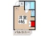 真間ハイツ 1Rの間取り