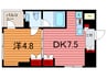 Ｍ　スクエア 1DKの間取り