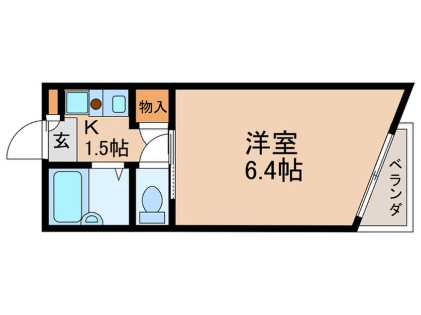 間取図 フラット三間坂