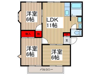 間取図 ア－バンヒル朝霞３号館