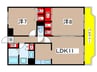 アベニール 2LDKの間取り