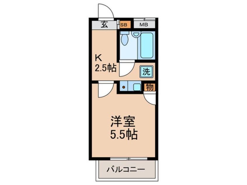 間取図 スカイコート駒沢公園（201）