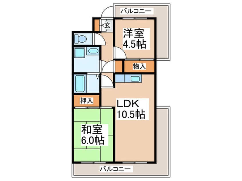 間取図 ペルテいぶき野