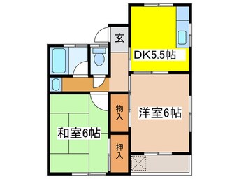 間取図 ヤマノハイツ２号棟